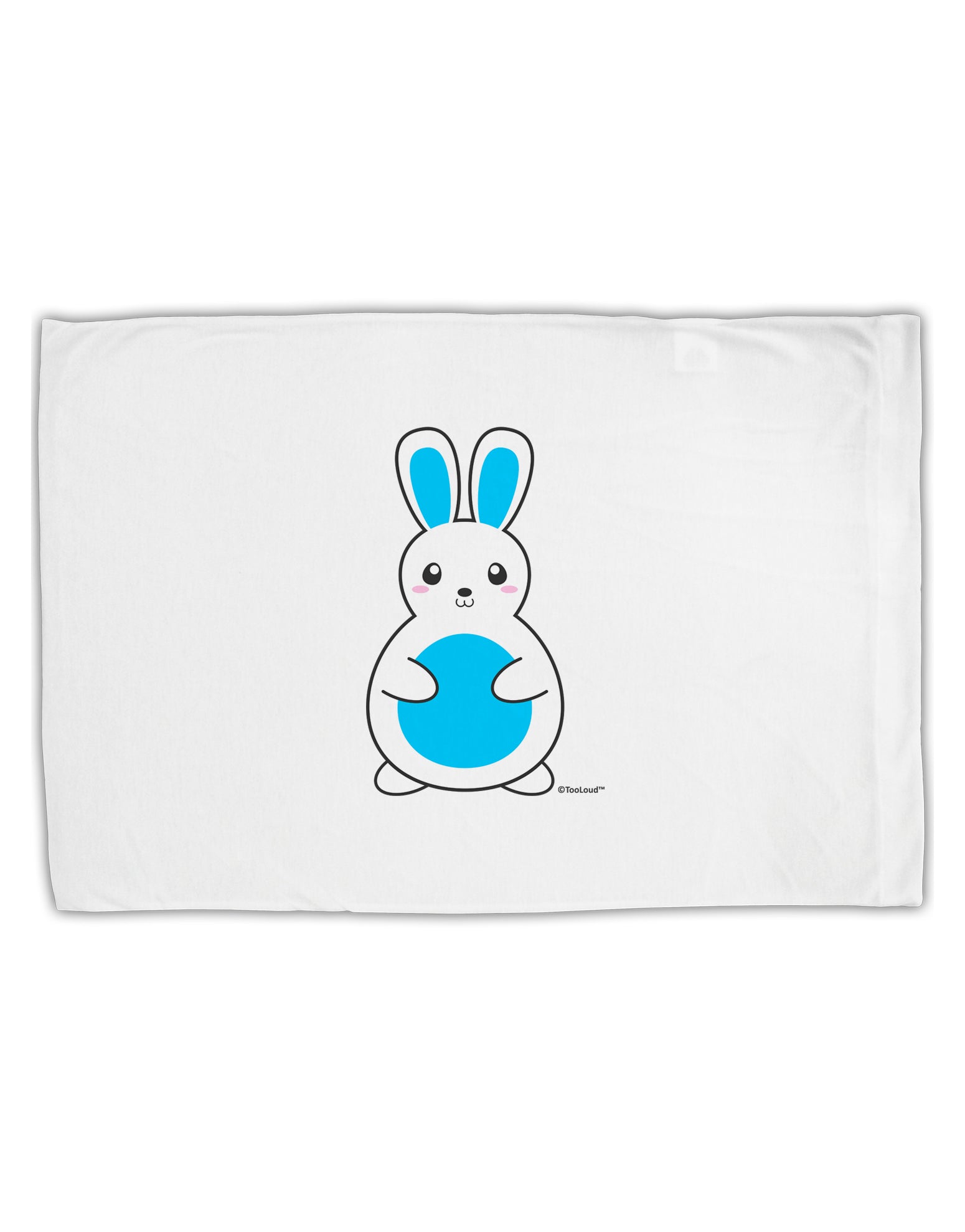 Cute Easter Bunny - Blue Standard Size Polyester Pillow Case by TooLoud-Pillow Case-TooLoud-White-Davson Sales