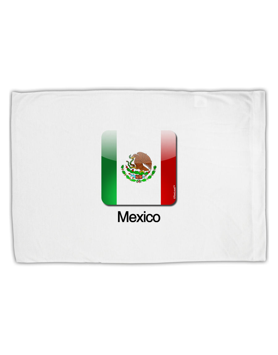 Mexican Flag App Icon - Text Standard Size Polyester Pillow Case by TooLoud-Pillow Case-TooLoud-White-Davson Sales