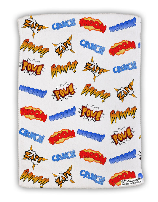 Onomatopoeia All Over Print Micro Terry Sport Towel 11 X 18 inches All Over Print-TooLoud-White-Davson Sales