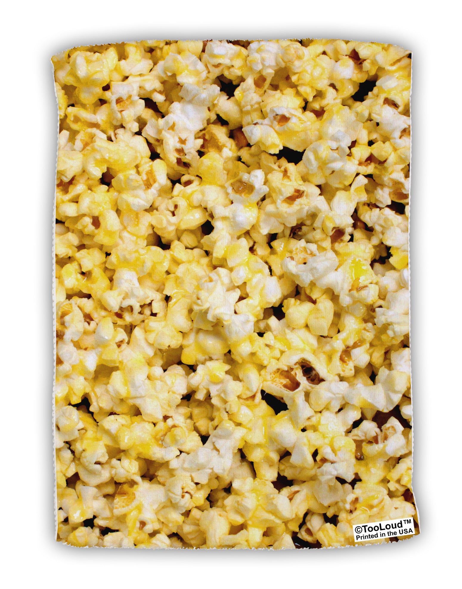 Popcorn All Over Micro Terry Sport Towel 11 X 18 inches All Over Print-TooLoud-White-Davson Sales