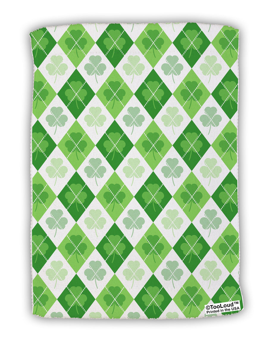 St Patrick's Day Green Shamrock Argyle Micro Terry Sport Towel 11 X 18 inches All Over Print-Sport Towel-TooLoud-White-Davson Sales