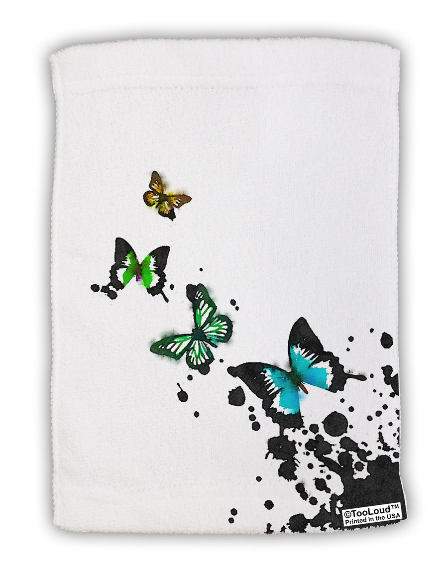 Splatter Butterflies AOP Micro Terry Sport Towel 11 X 18 inches All Over Print-TooLoud-White-Davson Sales