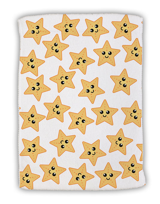 Cute Starfish All Over Micro Terry Sport Towel 11 x 18 Inch by TooLoud-Sport Towel-TooLoud-White-Davson Sales
