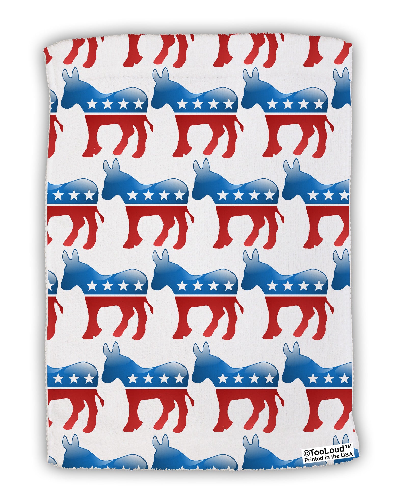 Democratic Symbol All Over Micro Terry Sport Towel 11 X 18 inches All Over Print-TooLoud-White-Davson Sales