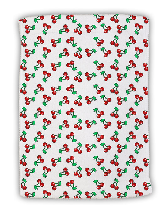 Cherries Everywhere Micro Terry Sport Towel 11 x 18 Inch by TooLoud-Sport Towel-TooLoud-White-Davson Sales