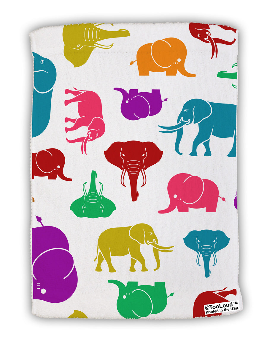 Colorful Elephants AOP Micro Terry Sport Towel 11 X 18 inches All Over Print-TooLoud-White-Davson Sales