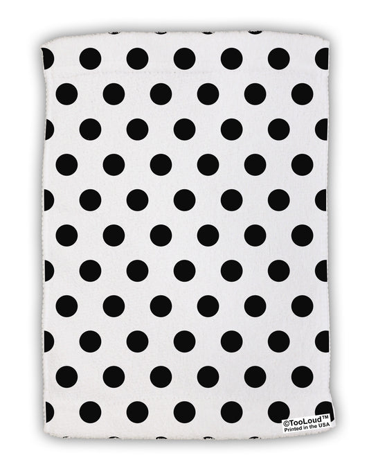 Black Polka Dots on White Micro Terry Sport Towel 15 X 22 inches All Over Print by TooLoud-Sport Towel-TooLoud-White-Davson Sales