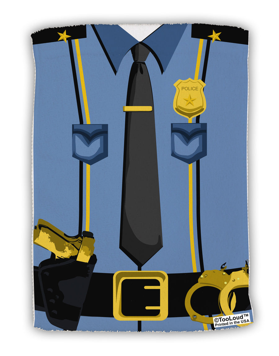 Police Blue-Gold AOP Micro Terry Sport Towel 11 X 18 inches All Over Print-TooLoud-White-Davson Sales