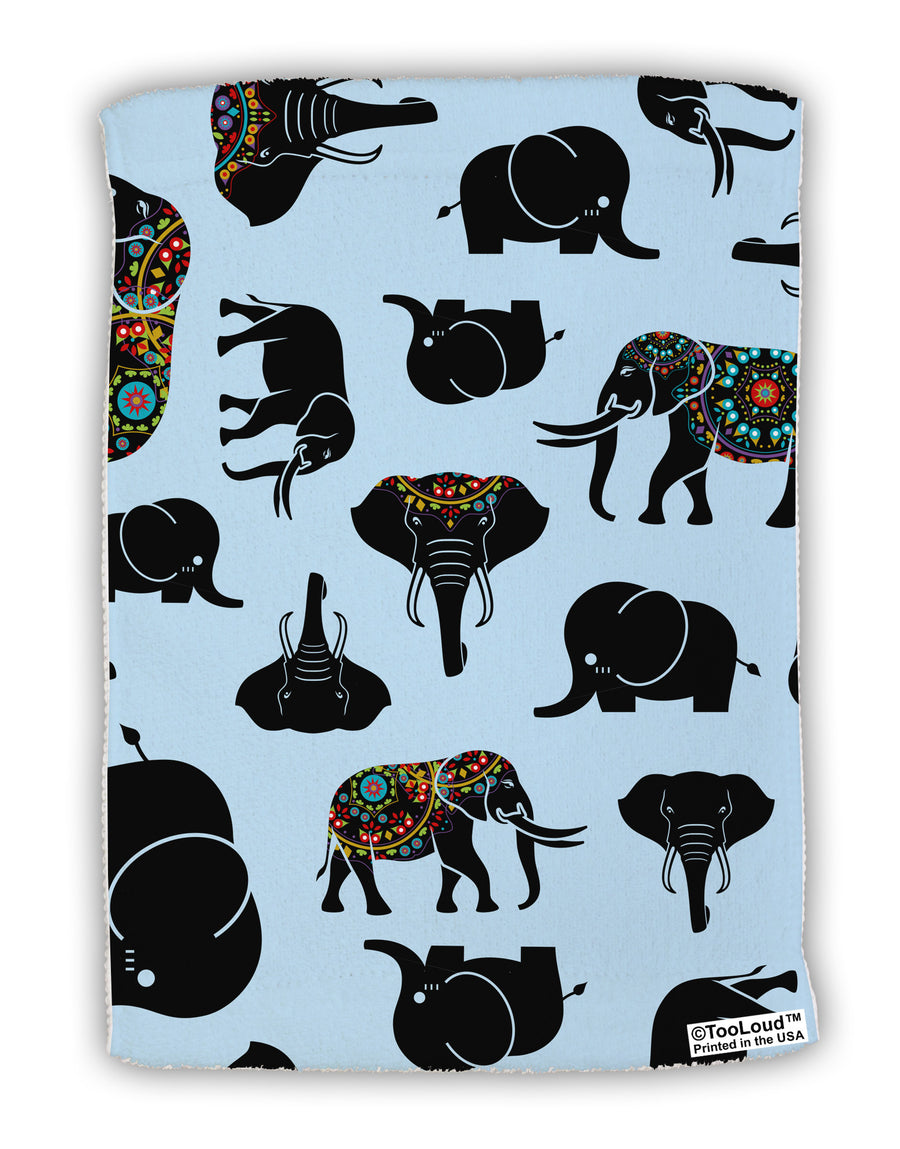 Mixed Elephants AOP Micro Terry Sport Towel 11 X 18 inches All Over Print-TooLoud-White-Davson Sales