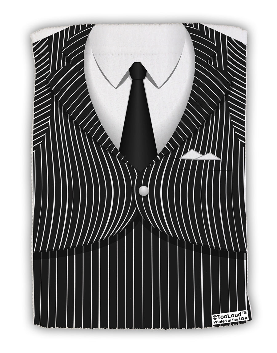 Pinstripe Gangster Jacket Printed Costume Micro Terry Sport Towel 11 X 18 inches All Over Print-TooLoud-White-Davson Sales