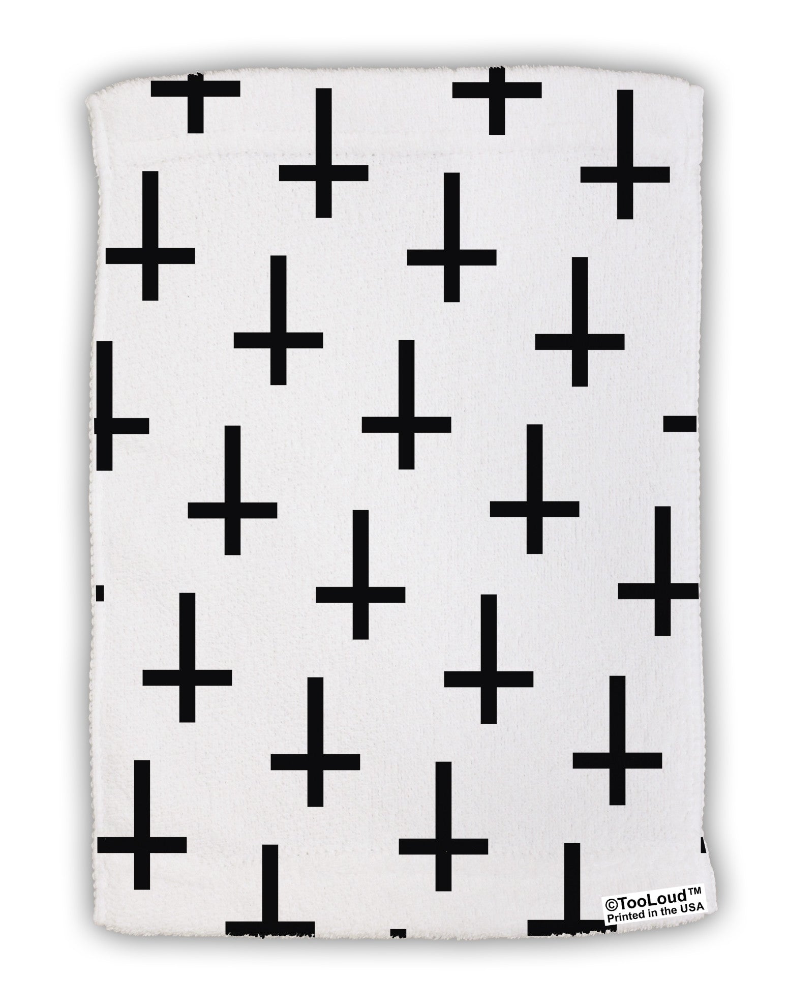 Inverted Crosses Micro Terry Sport Towel 11 X 18 inches All Over Print-Sport Towel-TooLoud-White-Davson Sales