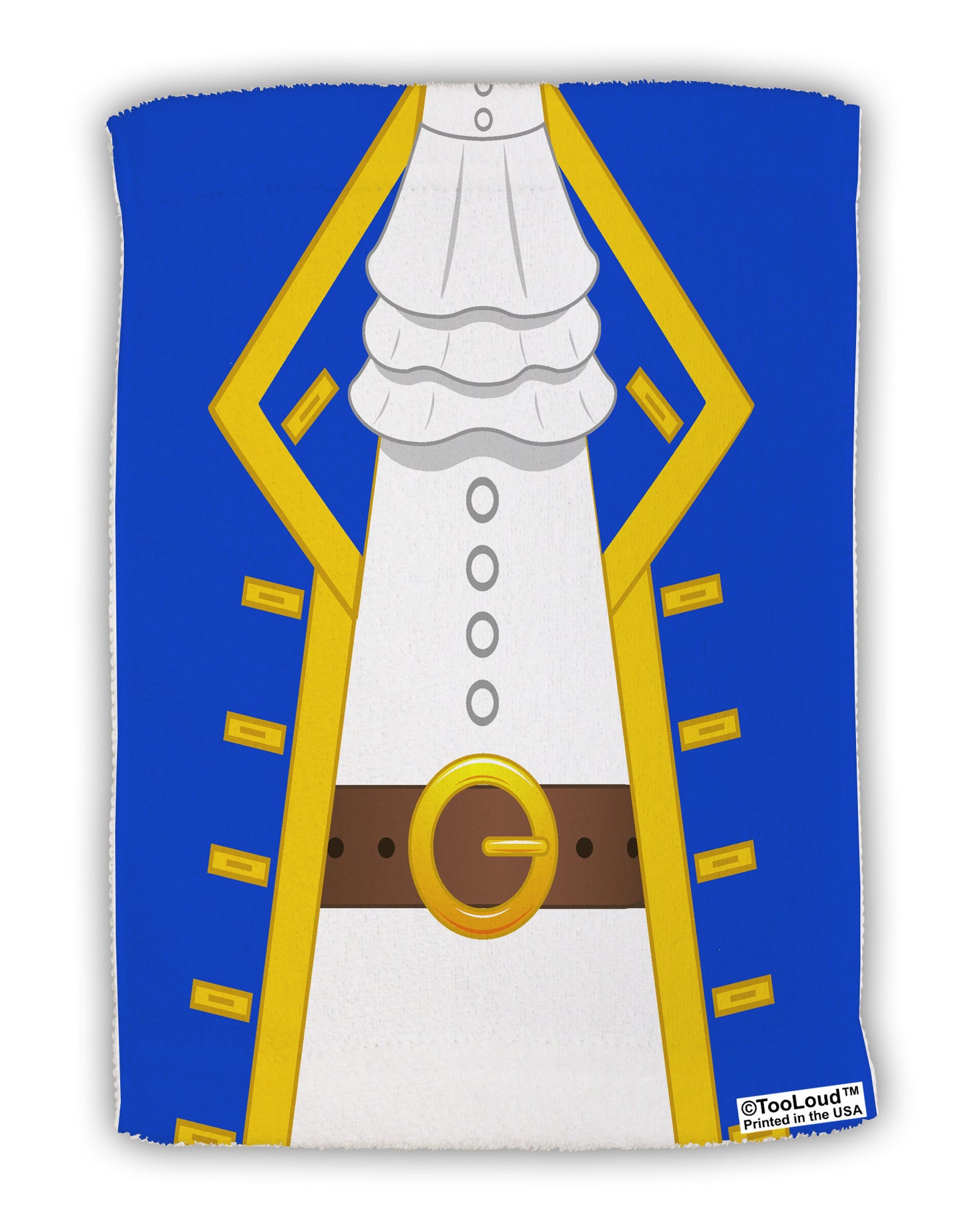 Pirate Captain Costume - Blue Micro Terry Sport Towel 11 X 18 inches All Over Print-TooLoud-White-Davson Sales