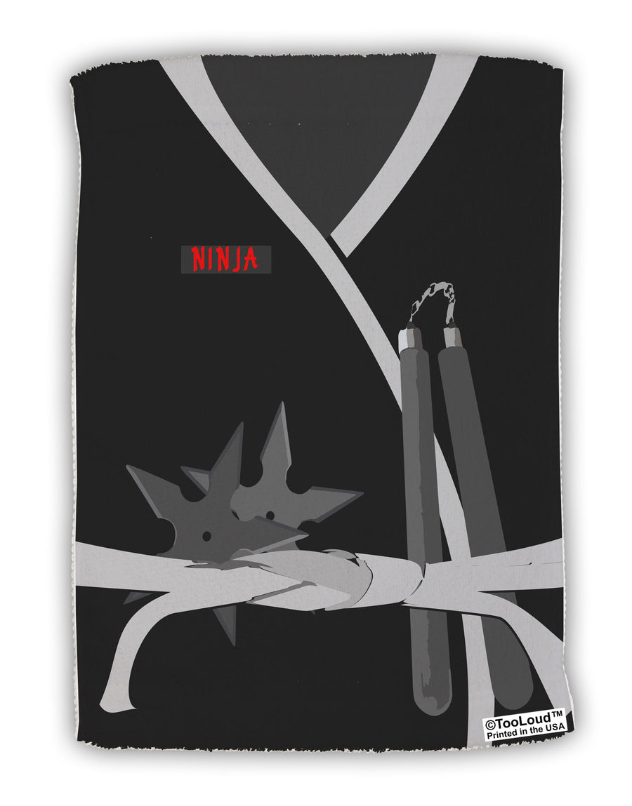 Ninja Black AOP Micro Terry Sport Towel 11 X 18 inches All Over Print-TooLoud-White-Davson Sales