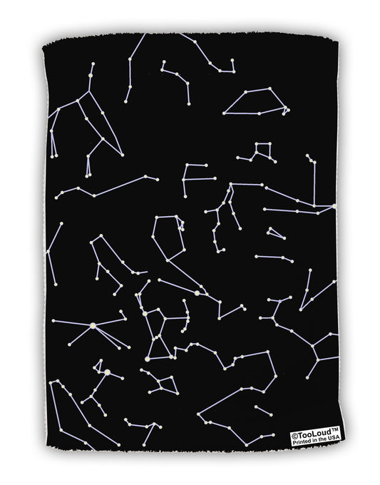 Constellations Black All Over Micro Terry Sport Towel 11 X 18 inches All Over Print-TooLoud-White-Davson Sales