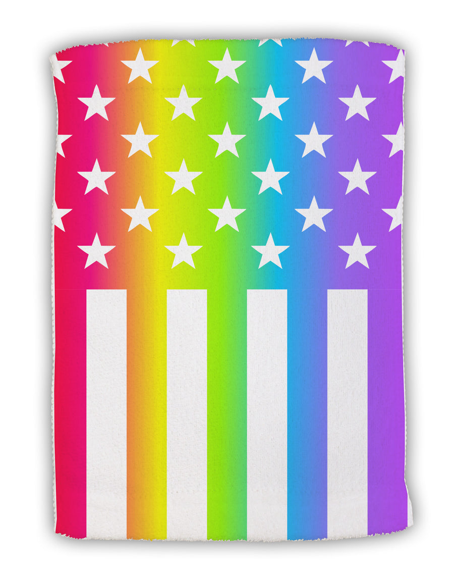 American Pride - Rainbow Stars and Stripes Micro Terry Sport Towel 15 X 22 inches All Over Print-Sport Towel-TooLoud-White-Davson Sales