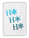 Ho Ho Ho Snowflakes Micro Terry Sport Towel 11 x 18 inches-TooLoud-White-Davson Sales