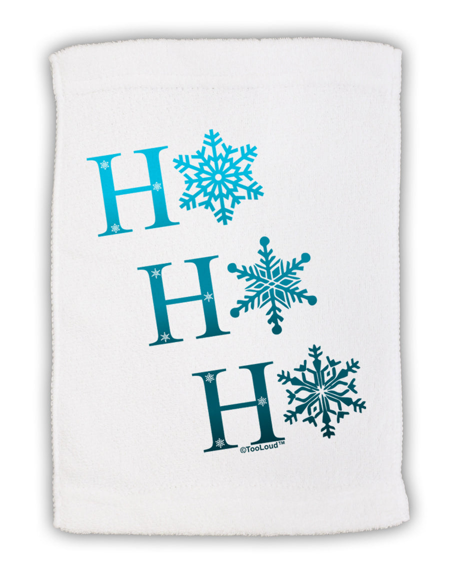 Ho Ho Ho Snowflakes Micro Terry Sport Towel 11 x 18 inches-TooLoud-White-Davson Sales