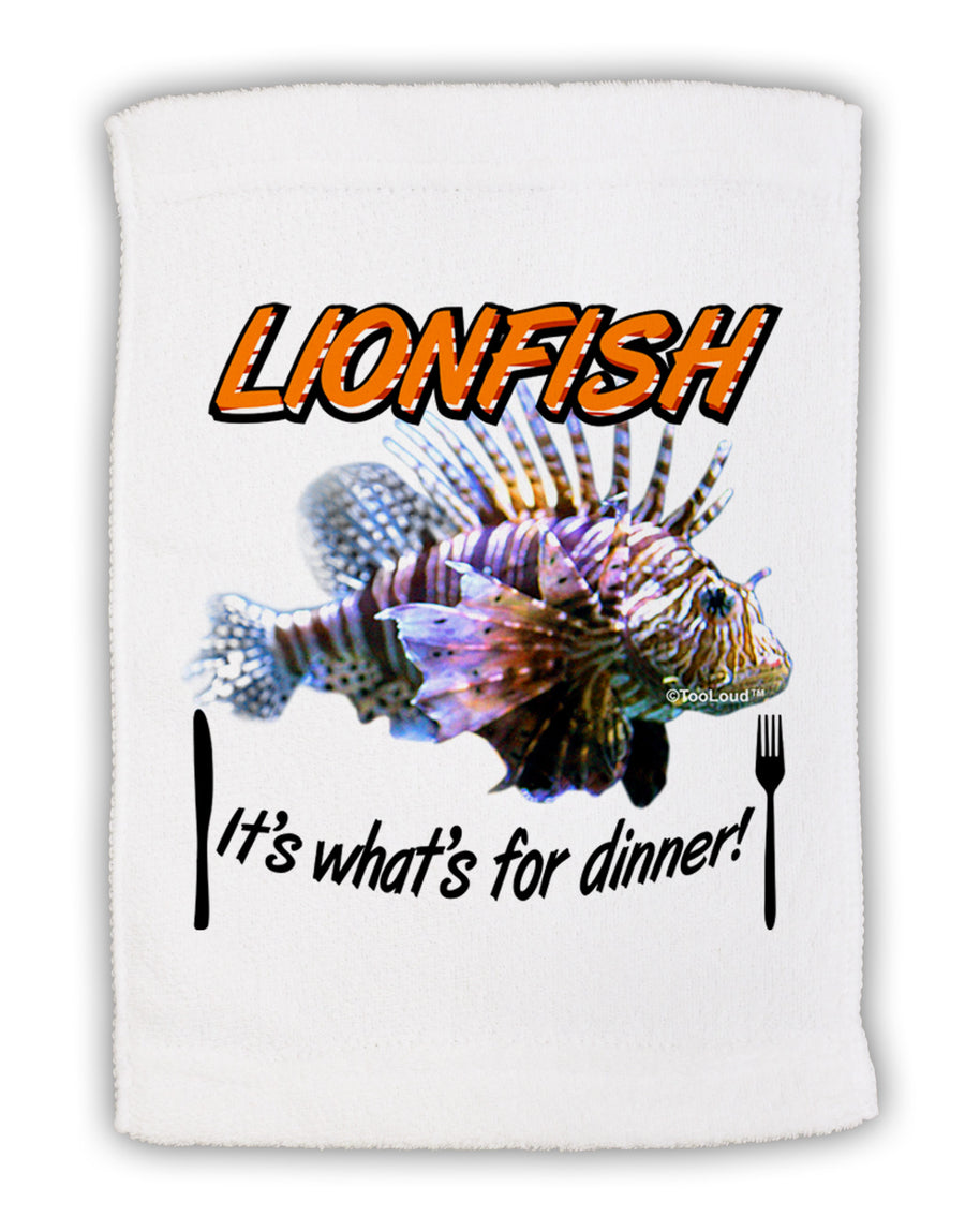 Lionfish - It's What's For Dinner Micro Terry Sport Towel 11 x 18 inches-TooLoud-White-Davson Sales