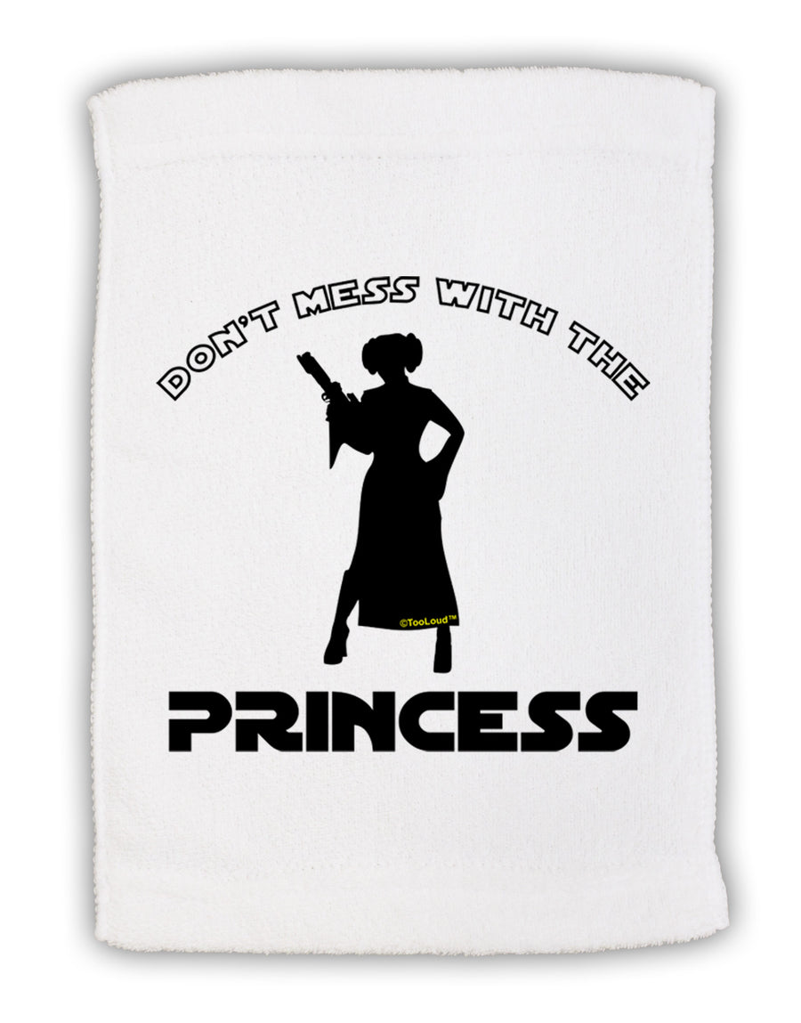 Don't Mess With The Princess Micro Terry Sport Towel 11 x 18 inches-TooLoud-White-Davson Sales