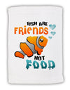 Fish Are Friends Not Food Micro Terry Sport Towel 15 X 22 inches-Sport Towel-TooLoud-White-Davson Sales