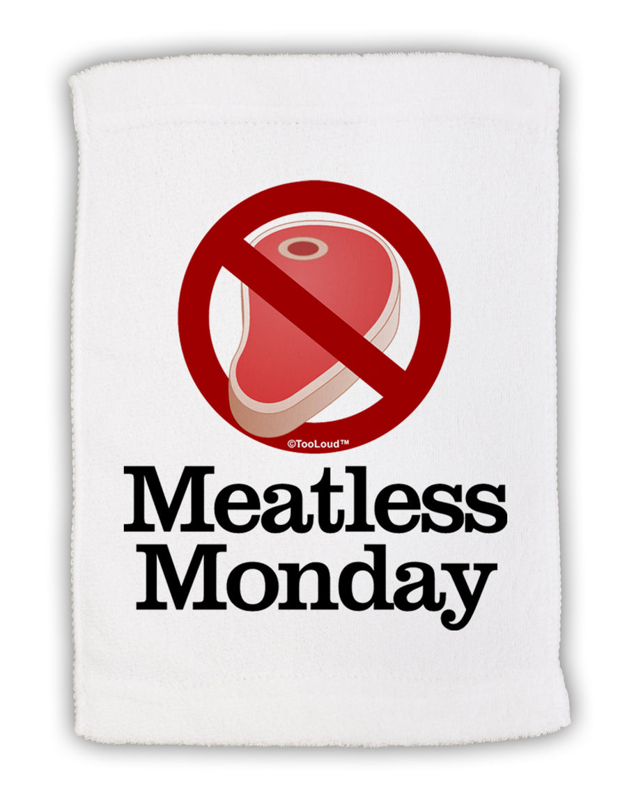 Meatless Monday Micro Terry Sport Towel 15 X 22 inches by TooLoud-Sport Towel-TooLoud-White-Davson Sales