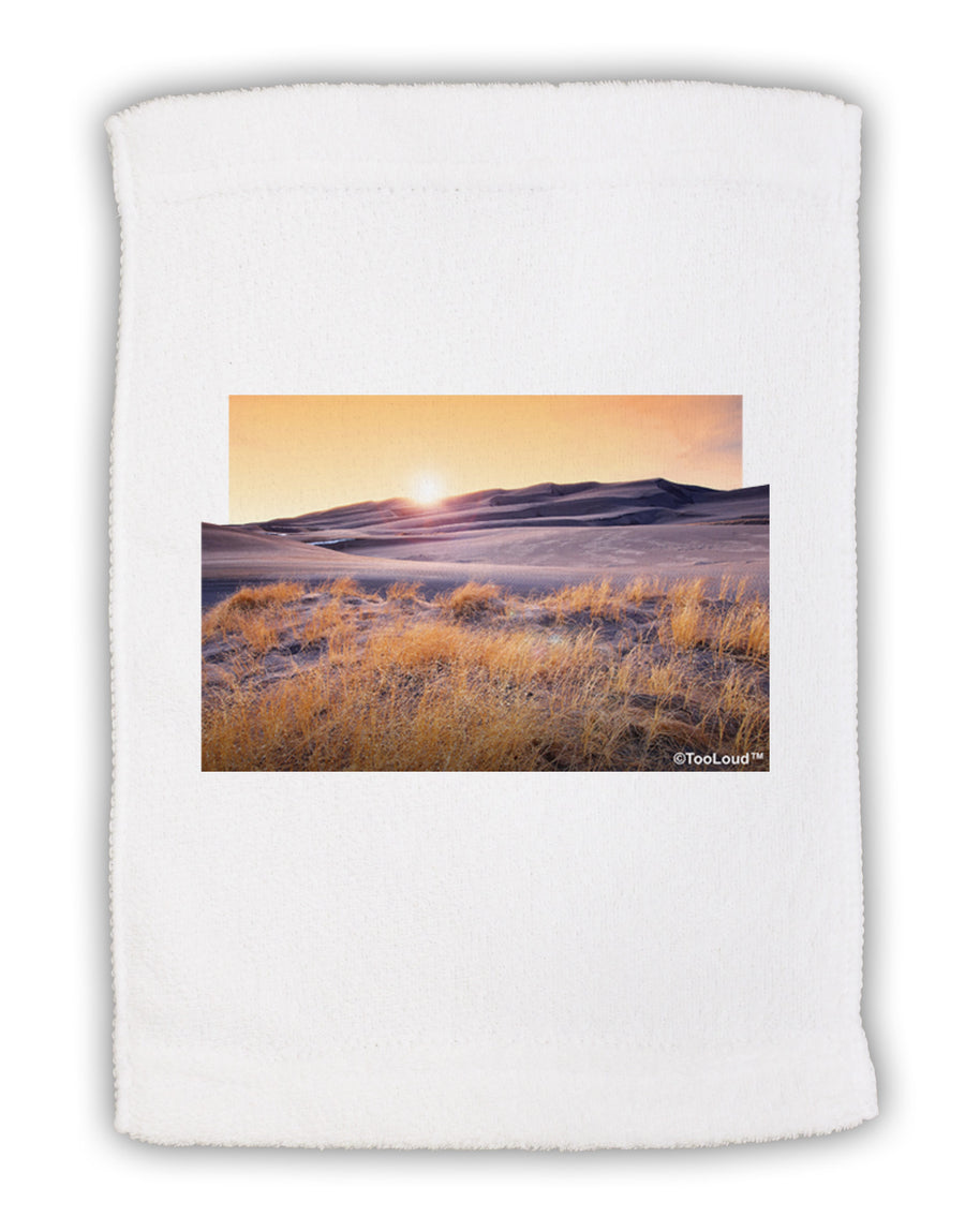 Colorado Sand Dunes Cutout Micro Terry Sport Towel 11 x 18 inches-TooLoud-White-Davson Sales