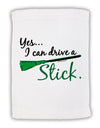 Drive Stick Green Micro Terry Sport Towel 11 x 18 inches-TooLoud-White-Davson Sales