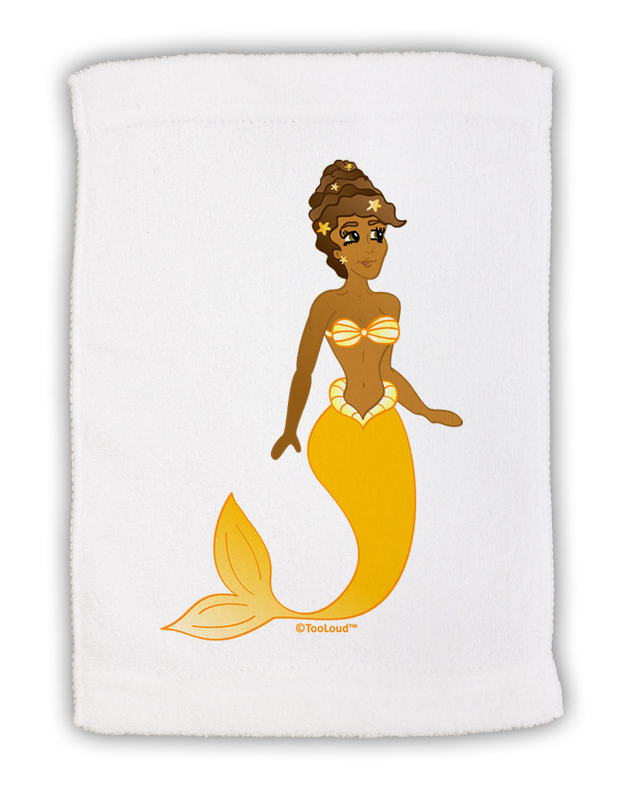 Mermaid Design - Yellow Micro Terry Sport Towel 15 X 22 inches-Sport Towel-TooLoud-White-Davson Sales