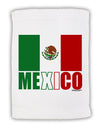 Mexican Flag - Mexico Text Micro Terry Sport Towel 11 x 18 Inch by TooLoud-Sport Towel-TooLoud-White-Davson Sales
