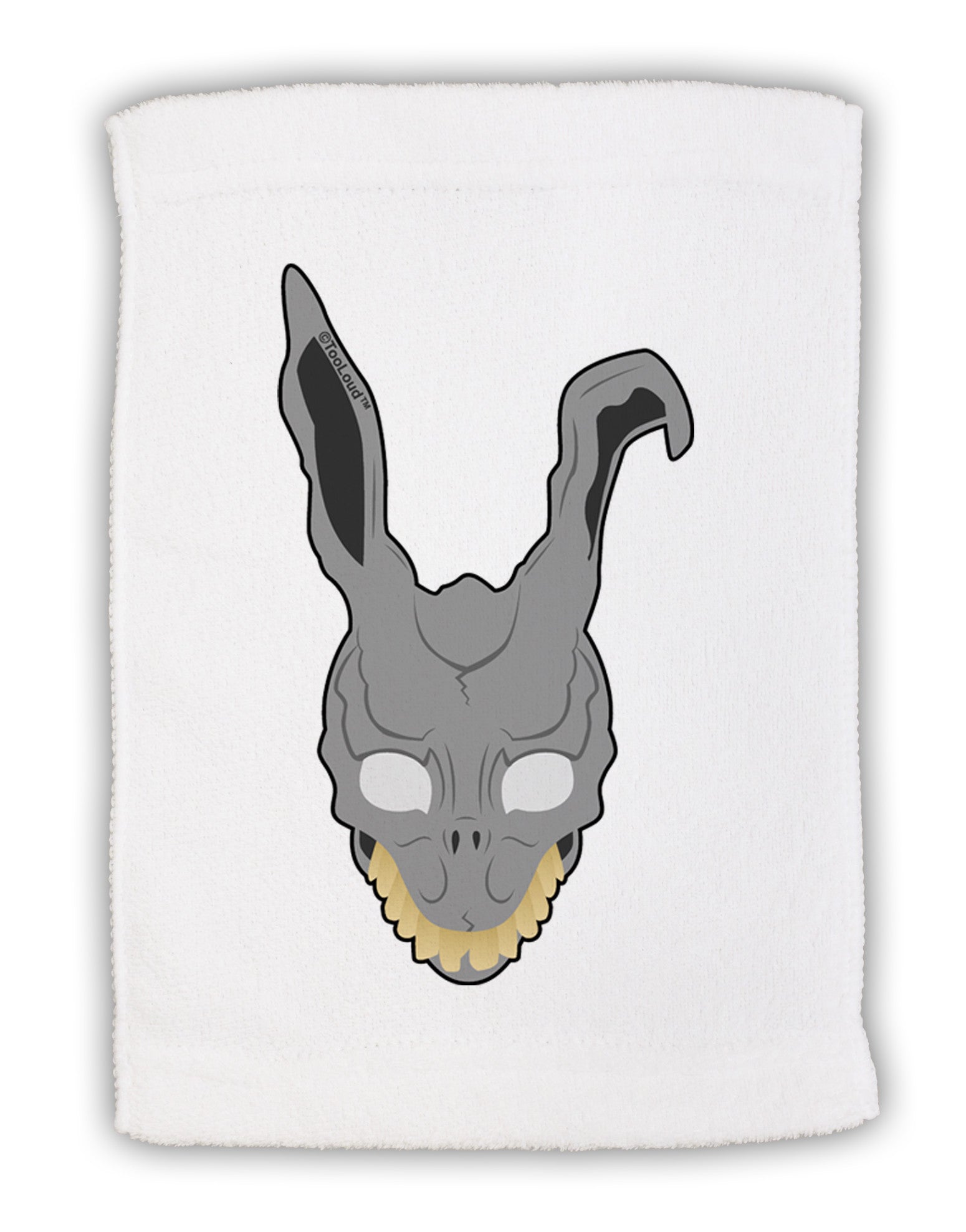 Scary Bunny Face Micro Terry Sport Towel 11 x 18 inches-TooLoud-White-Davson Sales