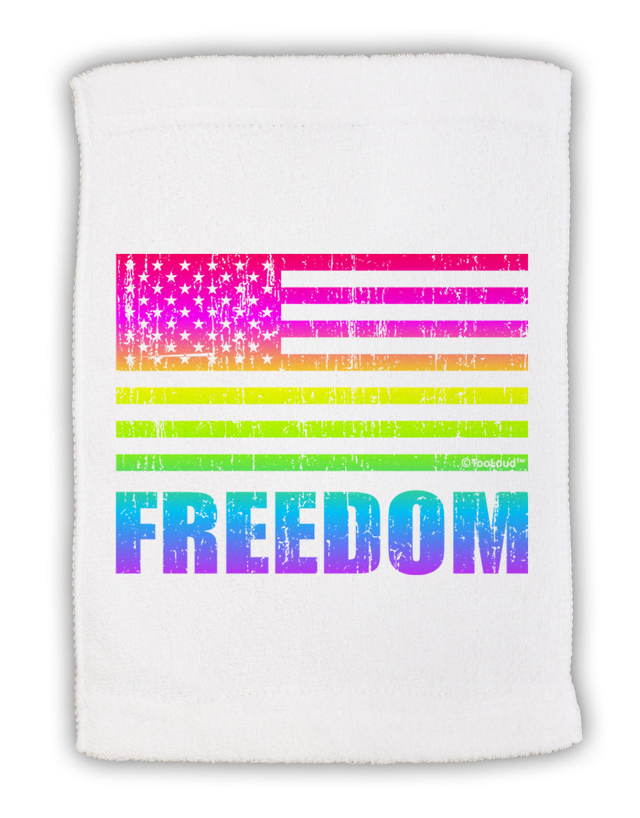 American Pride - Rainbow Flag - Freedom Micro Terry Sport Towel 15 X 22 inches-Sport Towel-TooLoud-White-Davson Sales