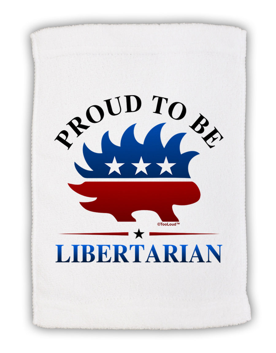 Proud To Be Libertarian Micro Terry Sport Towel 11 x 18 inches-TooLoud-White-Davson Sales