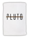 Planet Pluto Text Only Micro Terry Sport Towel 15 X 22 inches by TooLoud-Sport Towel-TooLoud-White-Davson Sales