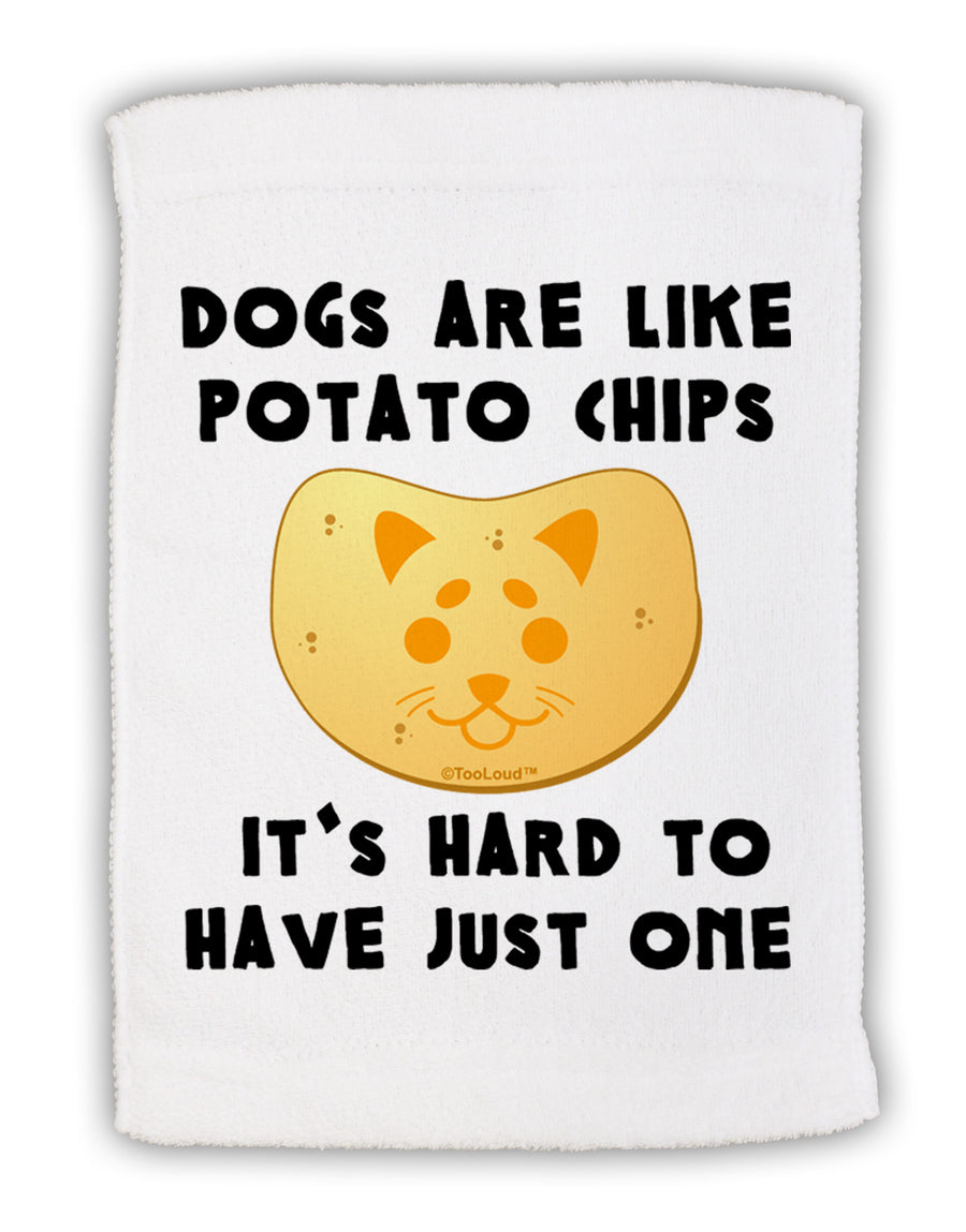 Dogs Are Like Potato Chips Micro Terry Sport Towel 15 X 22 inches by TooLoud-Sport Towel-TooLoud-White-Davson Sales