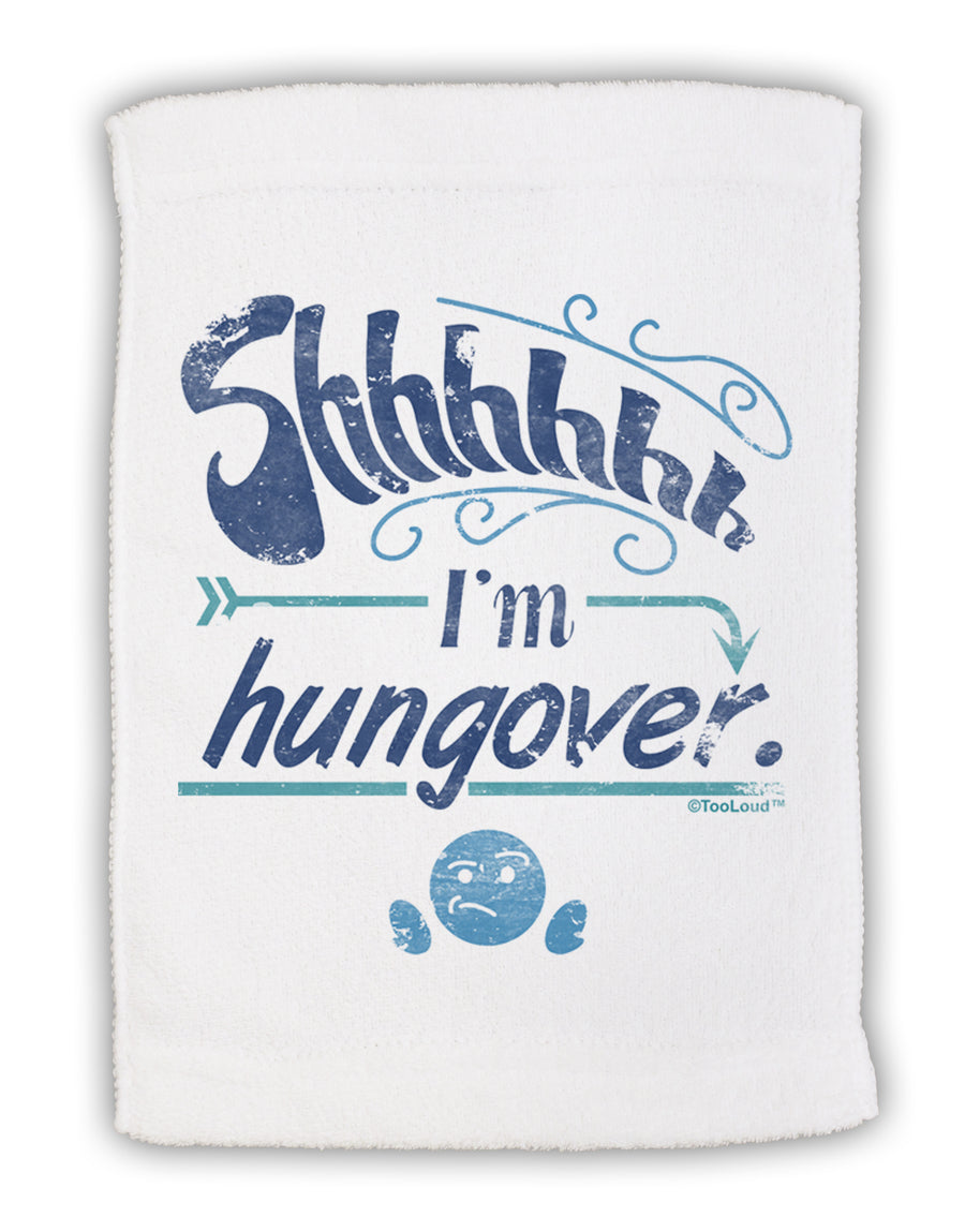 Shhh Im Hungover Funny Micro Terry Sport Towel 15 X 22 inches by TooLoud-Sport Towel-TooLoud-White-Davson Sales