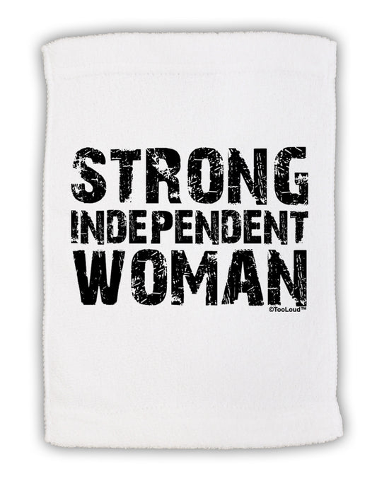 Strong Independent Woman Micro Terry Sport Towel 11 x 18 inches-TooLoud-White-Davson Sales