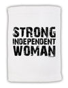 Strong Independent Woman Micro Terry Sport Towel 11 x 18 inches-TooLoud-White-Davson Sales