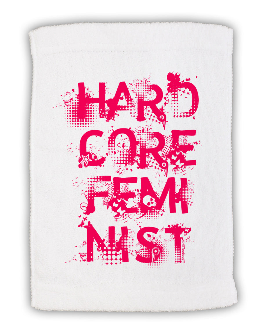 Hardcore Feminist - Pink Micro Terry Sport Towel 15 X 22 inches-Sport Towel-TooLoud-White-Davson Sales