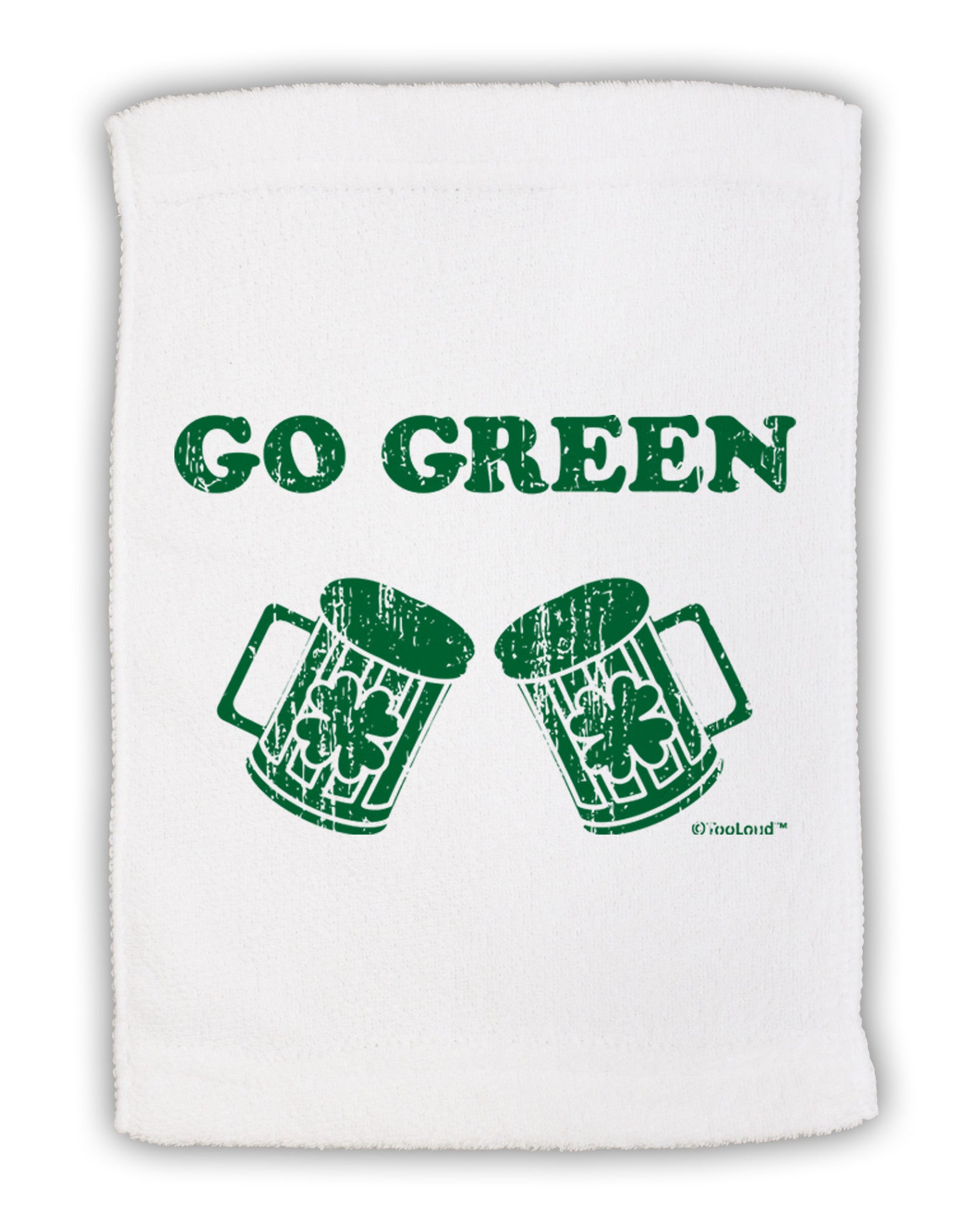 Go Green - St. Patrick's Day Green Beer Micro Terry Sport Towel 11 x 18 Inch by TooLoud-Sport Towel-TooLoud-White-Davson Sales