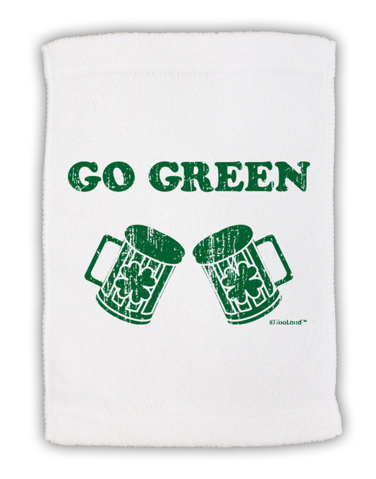 Go Green - St. Patrick's Day Green Beer Micro Terry Sport Towel 11 x 18 Inch by TooLoud-Sport Towel-TooLoud-White-Davson Sales