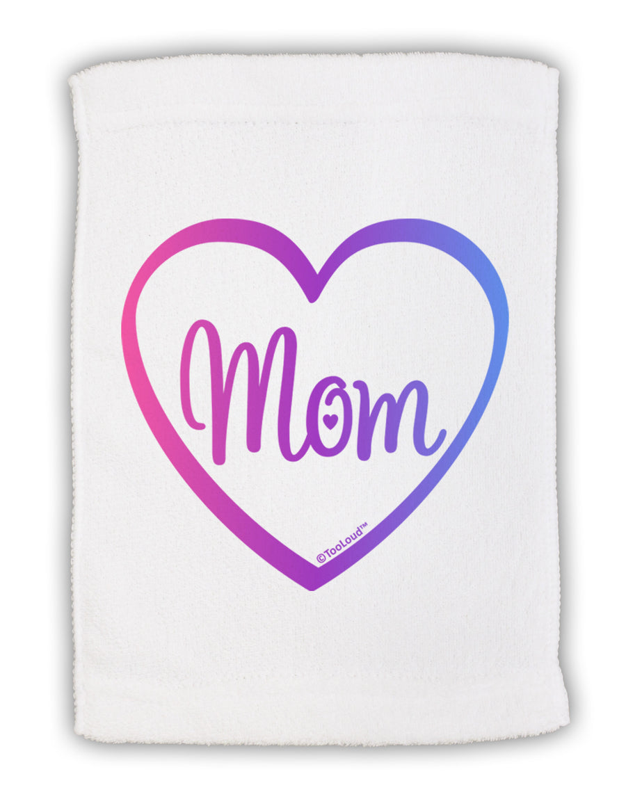 Mom Heart Design - Gradient Colors Micro Terry Sport Towel 15 X 22 inches by TooLoud-Sport Towel-TooLoud-White-Davson Sales