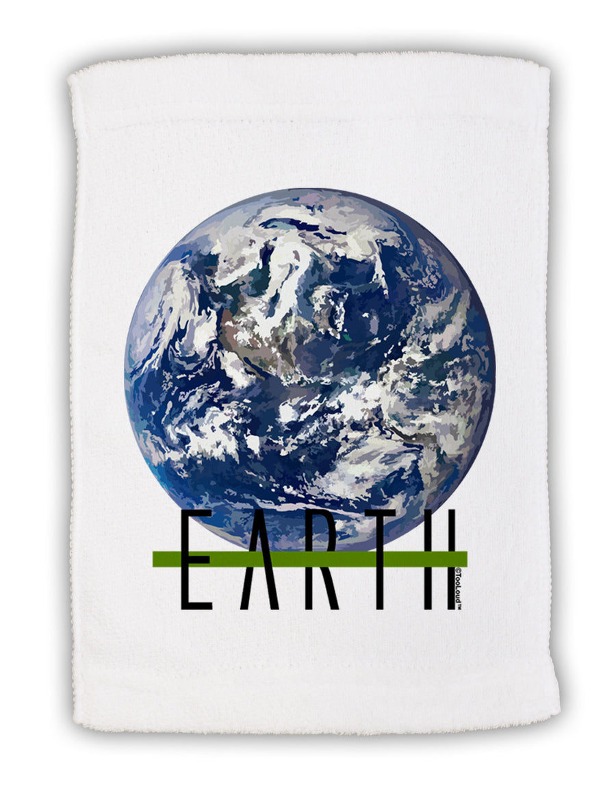 Planet Earth Text Micro Terry Sport Towel 15 X 22 inches by TooLoud-Sport Towel-TooLoud-White-Davson Sales