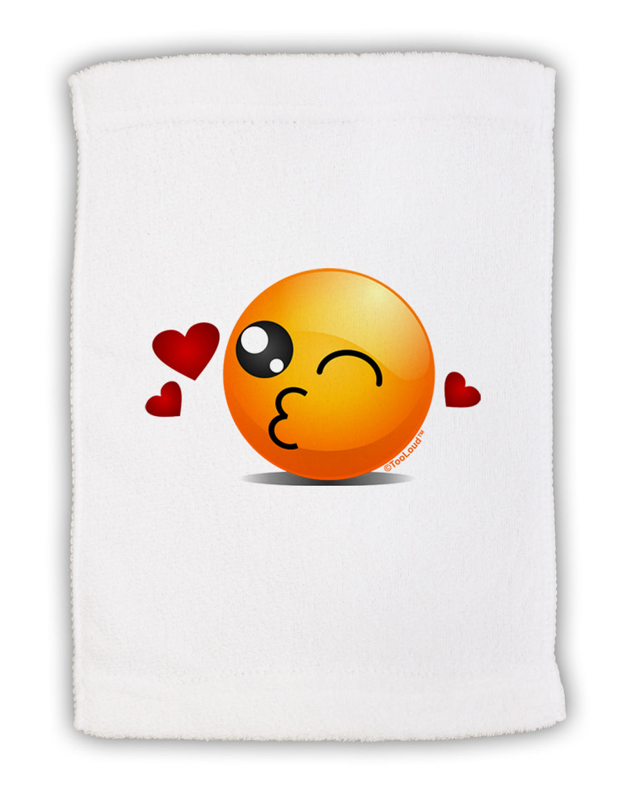 Kissy Face Emoji Micro Terry Sport Towel 15 X 22 inches-Sport Towel-TooLoud-White-Davson Sales