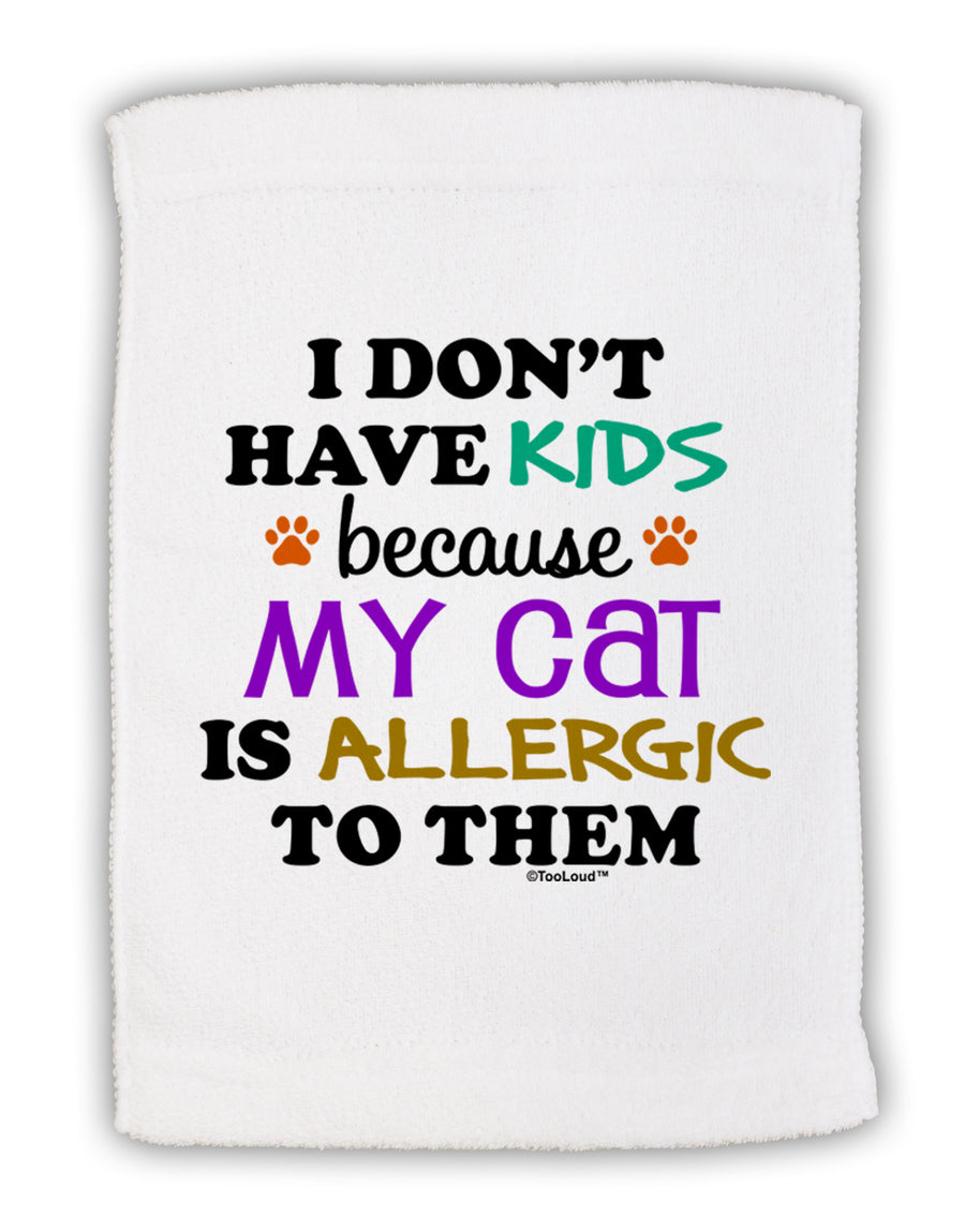 I Don't Have Kids - Cat Micro Terry Sport Towel 11 x 18 inches-TooLoud-White-Davson Sales