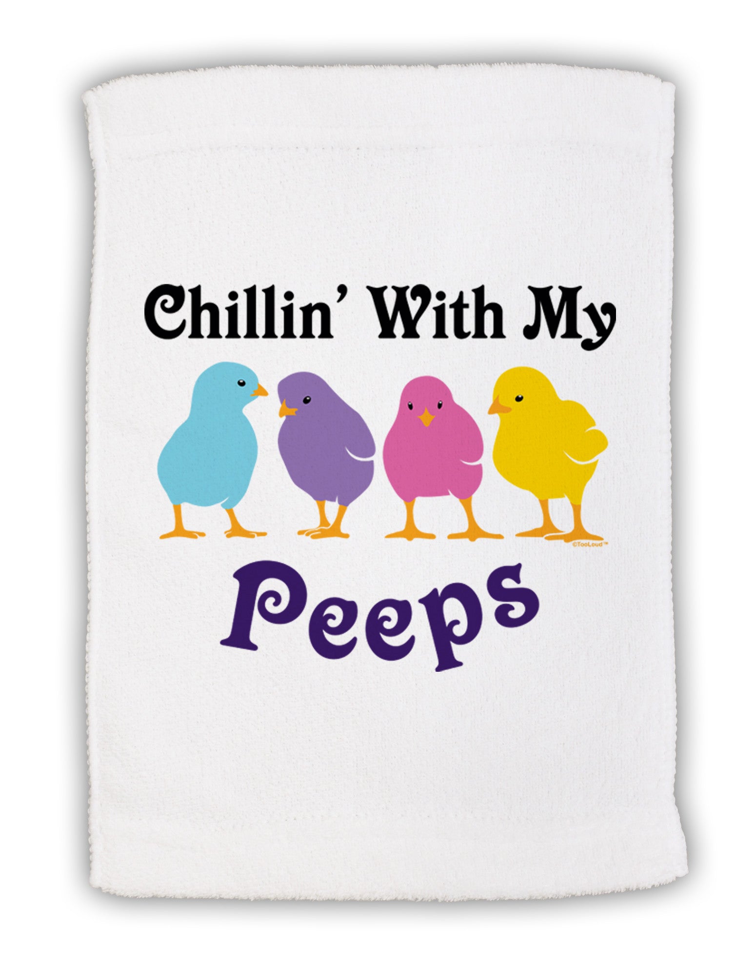 Chillin With My Peeps Micro Terry Sport Towel 11 x 18 Inch-Sport Towel-TooLoud-White-Davson Sales