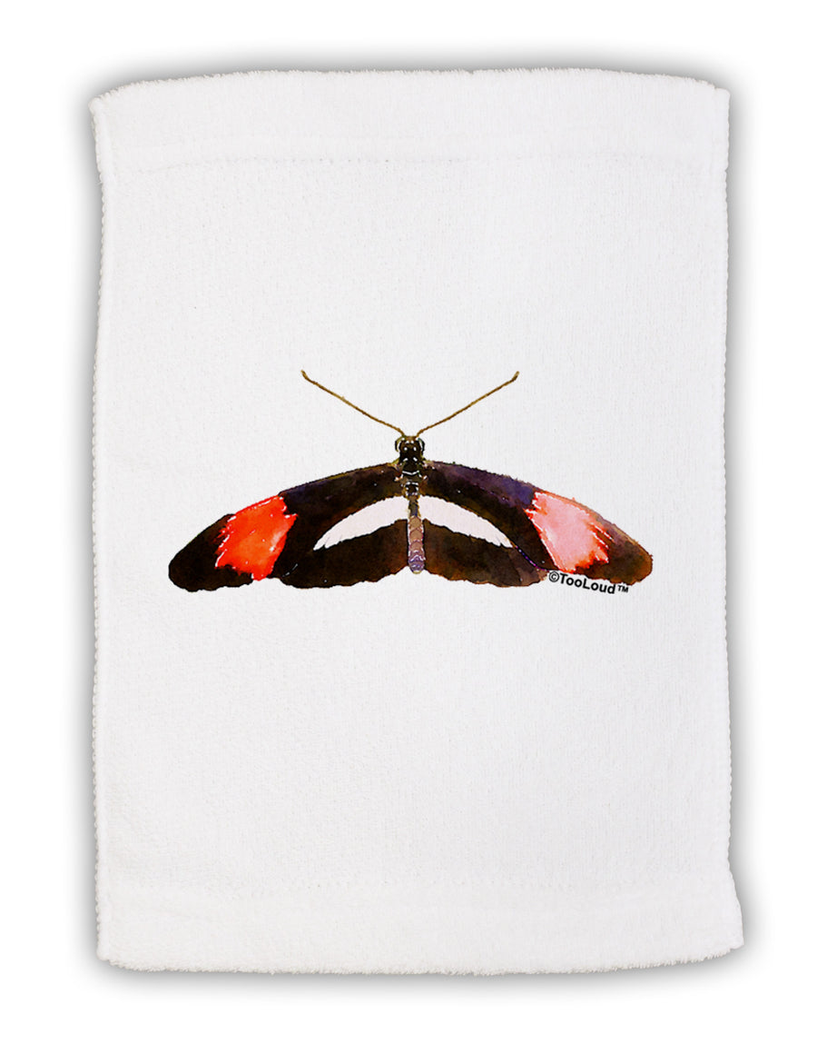 TooLoud Watercolor Butterfly Black Micro Terry Sport Towel 11 x 18 inches-TooLoud-White-Davson Sales