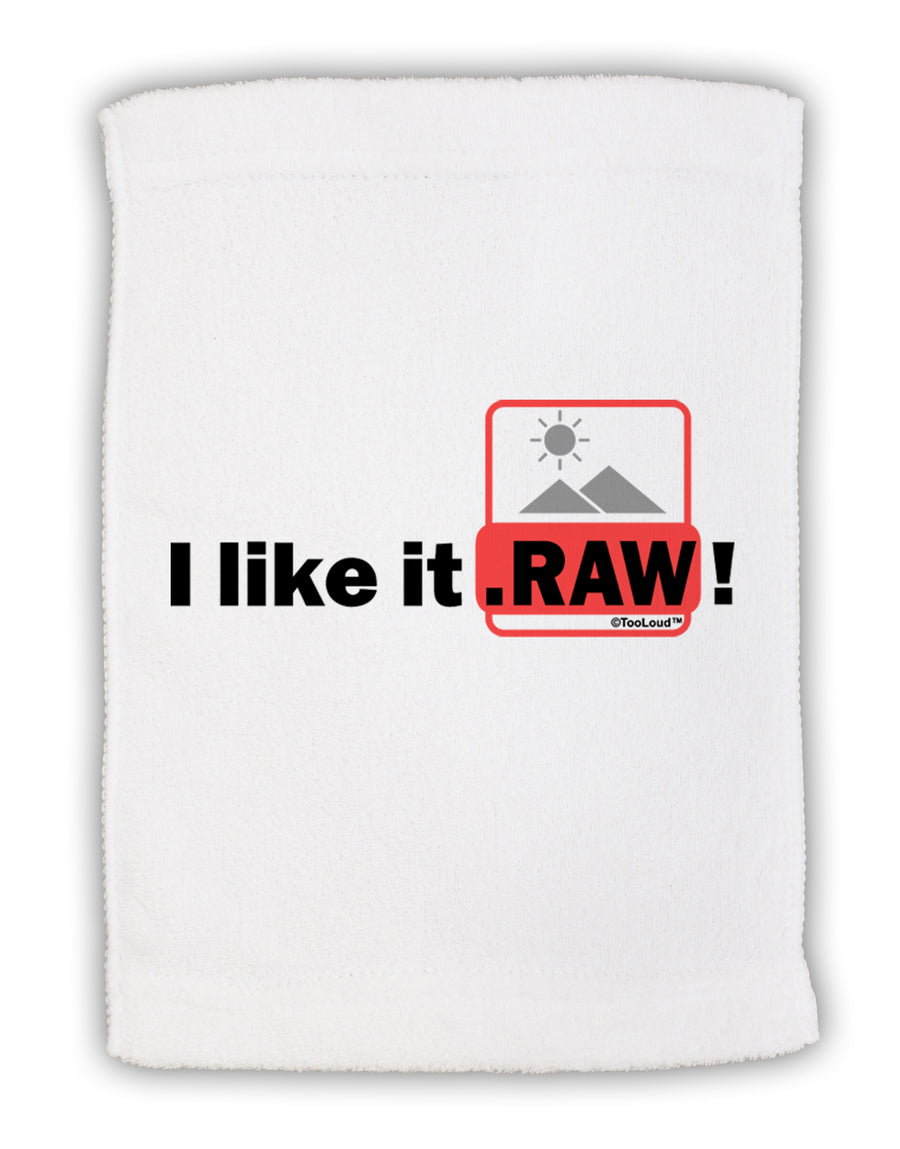 I Like It RAW Micro Terry Sport Towel 15 X 22 inches by TooLoud-Sport Towel-TooLoud-White-Davson Sales