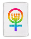Rainbow Distressed Feminism Symbol Micro Terry Sport Towel 15 X 22 inches-Sport Towel-TooLoud-White-Davson Sales