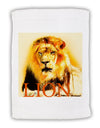 Lion Watercolor 4 Text Micro Terry Sport Towel 11 x 18 inches-TooLoud-White-Davson Sales