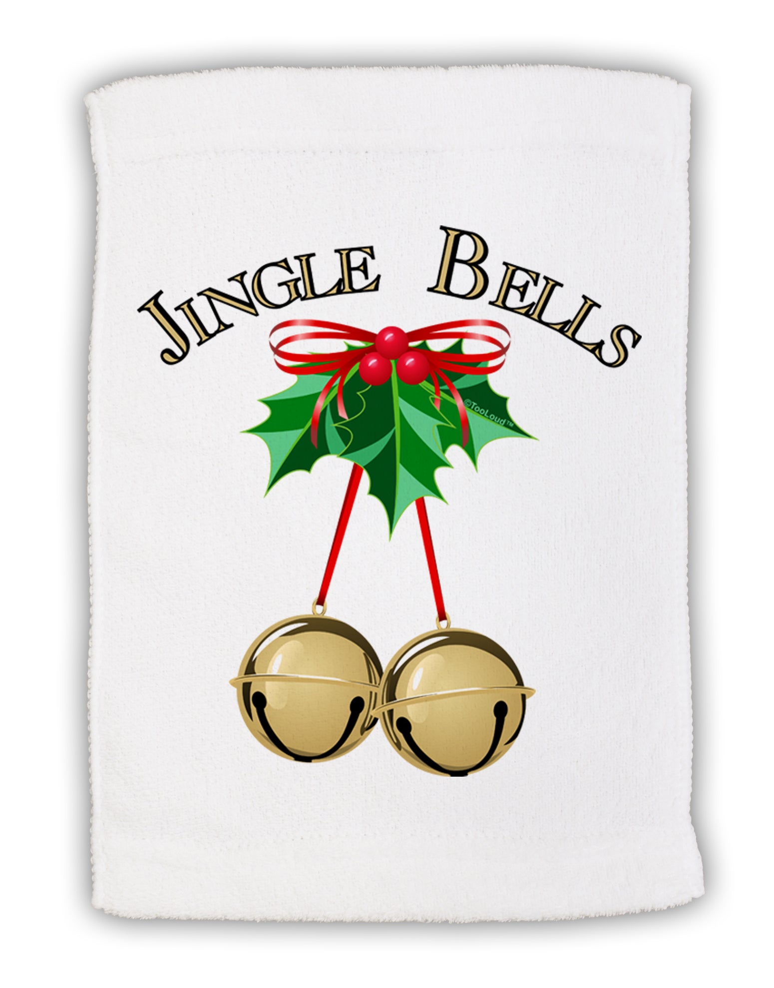 Jingle Bells Micro Terry Sport Towel 15 X 22 inches by TooLoud-Sport Towel-TooLoud-White-Davson Sales